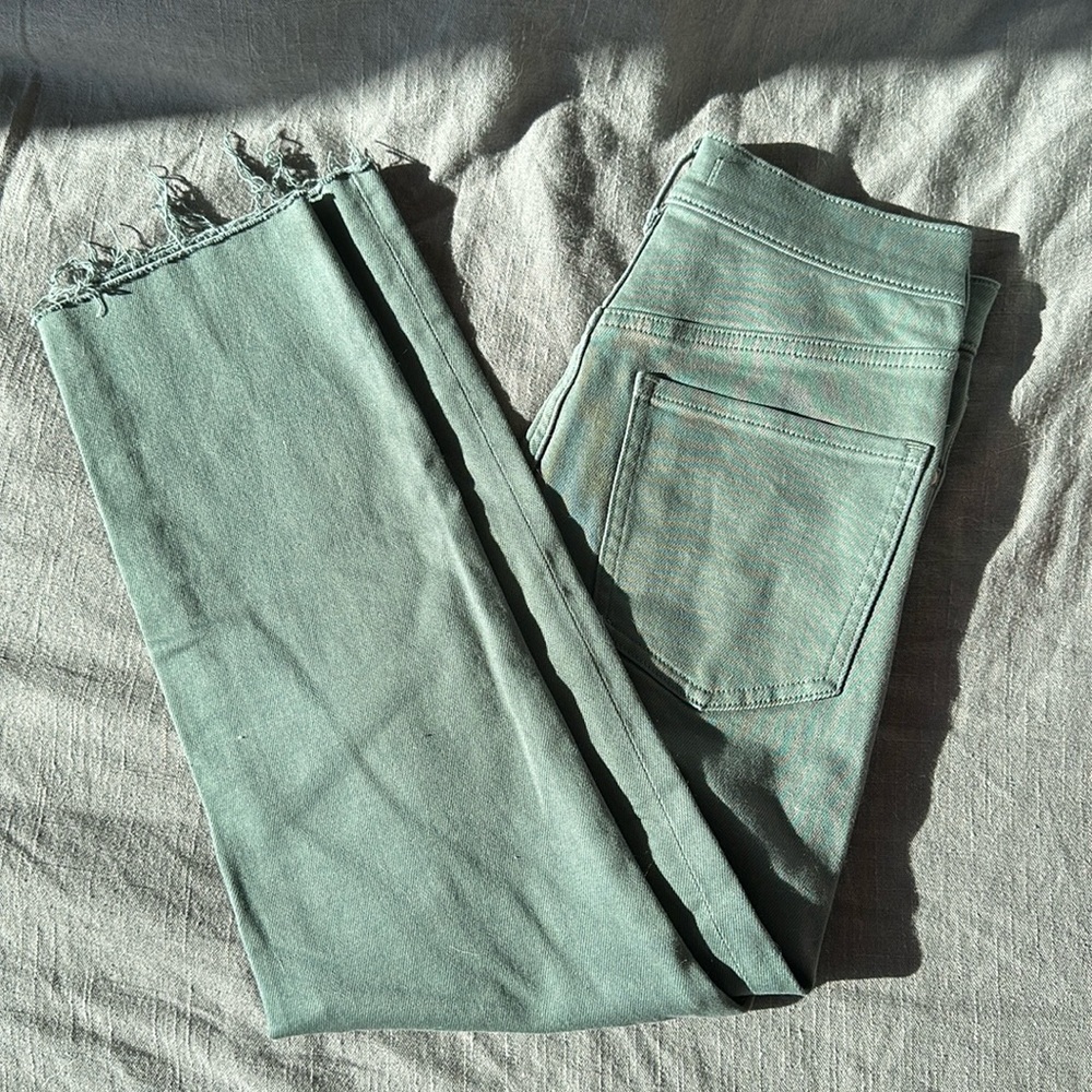 Green high rise jeans express